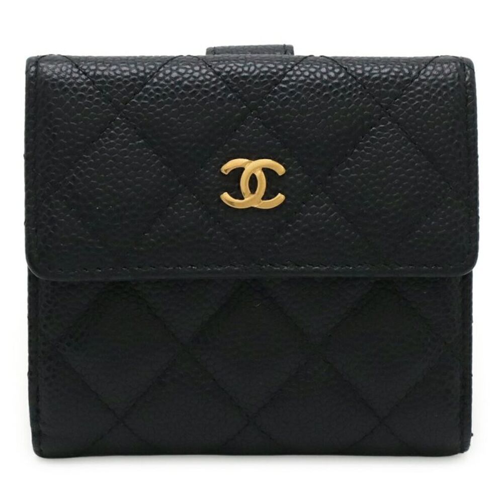 Chanel Caviar Matelasse Bifold Wallet Black